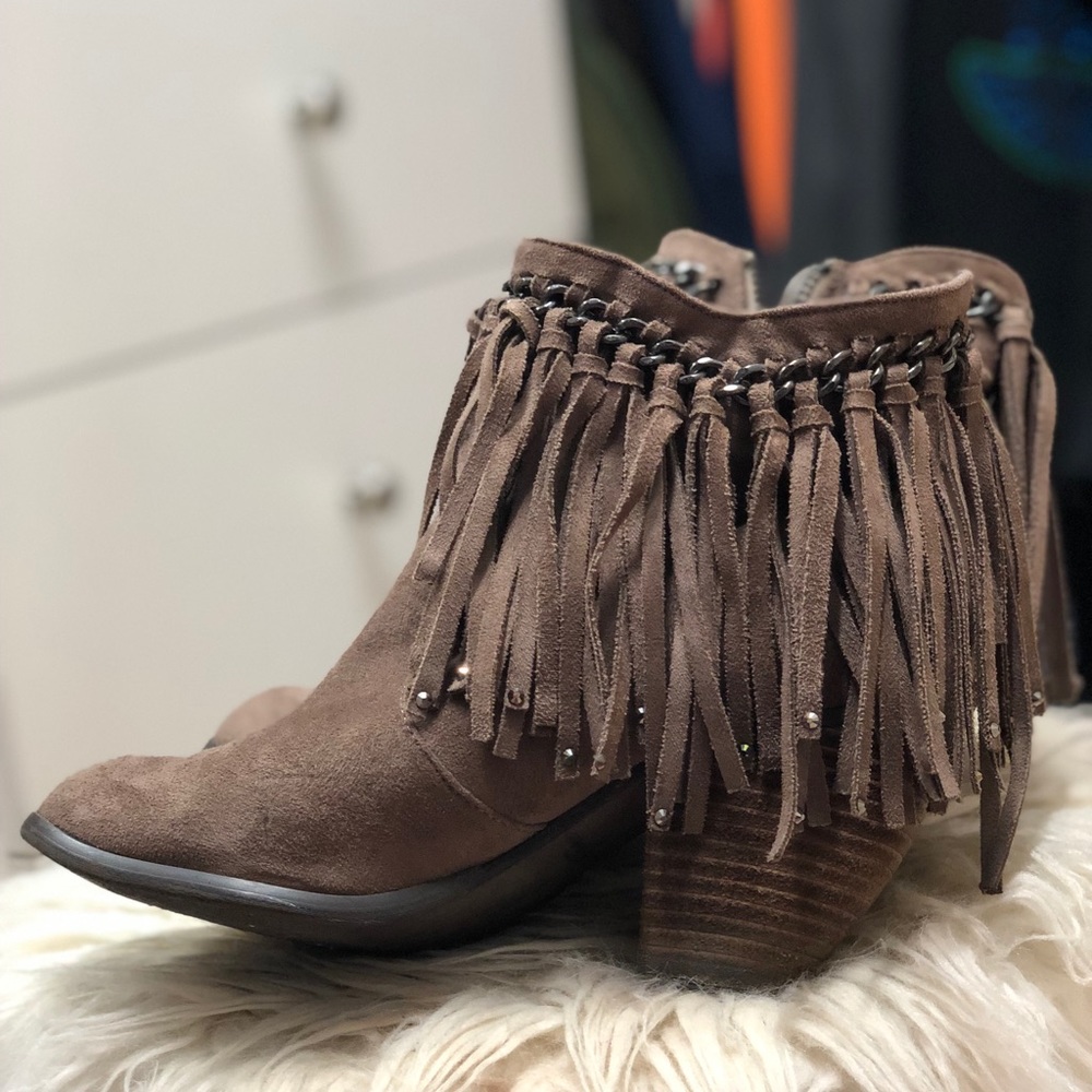 Not Rated Fringe Booties